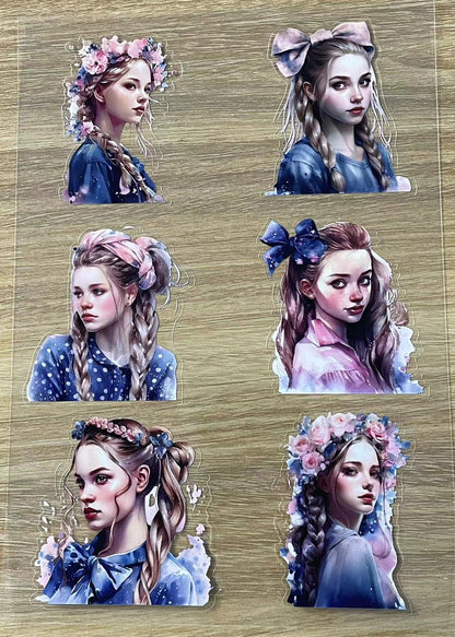 S8 Briaded girl pet precut A5 size 2 pieces