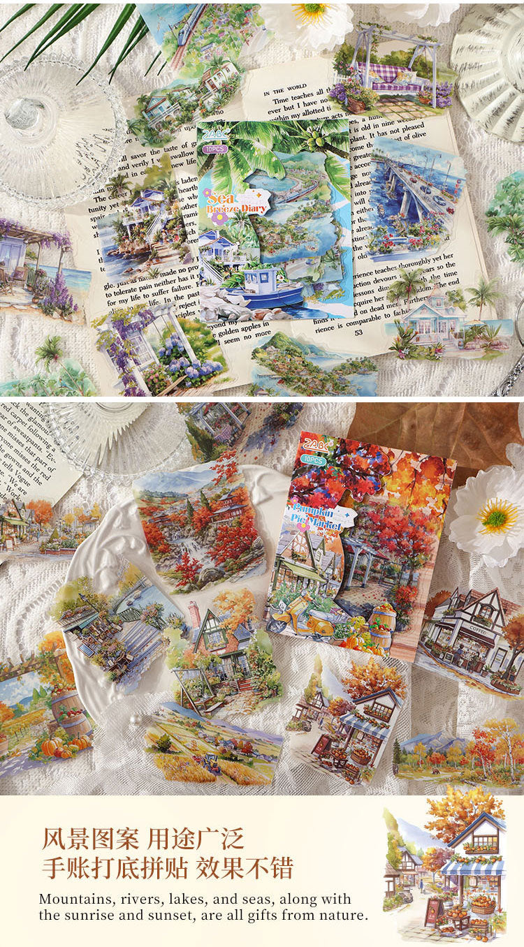 S-49  Seasonal Light Painting Series Sticker Pack 4Style