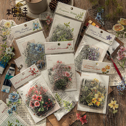 S-44  Kaleidoscope Notes Series Vintage Floral Landscaping Theme 6Style