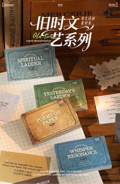 P-9 Old Time Literary Series English Poetry Material Book  4Style