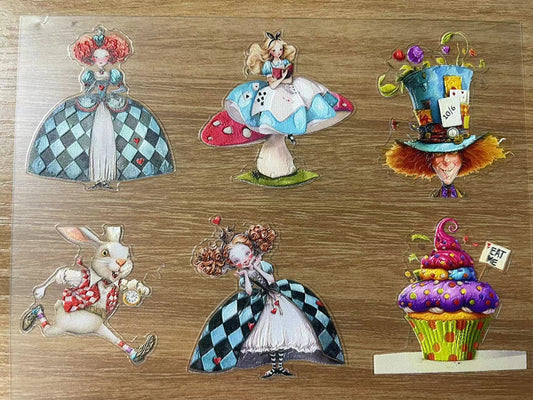 E-36 Alice 3Dembossed sticker one piece