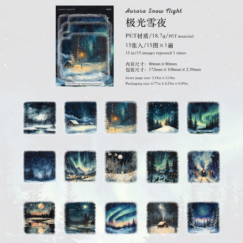 S-39  Large Size LandscapeSnow Poetry Series Winter Snow Scene 6Style