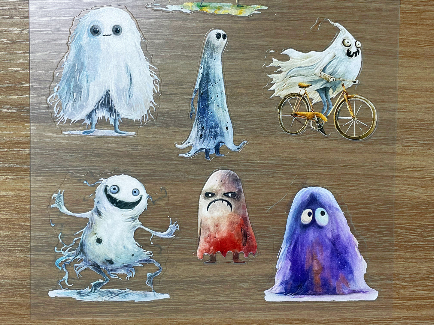E-118 Misty Little Guests 3D Embossed sticker 1 piece
