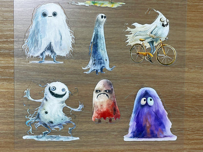 E-118 Misty Little Guests 3D Embossed sticker 1 piece