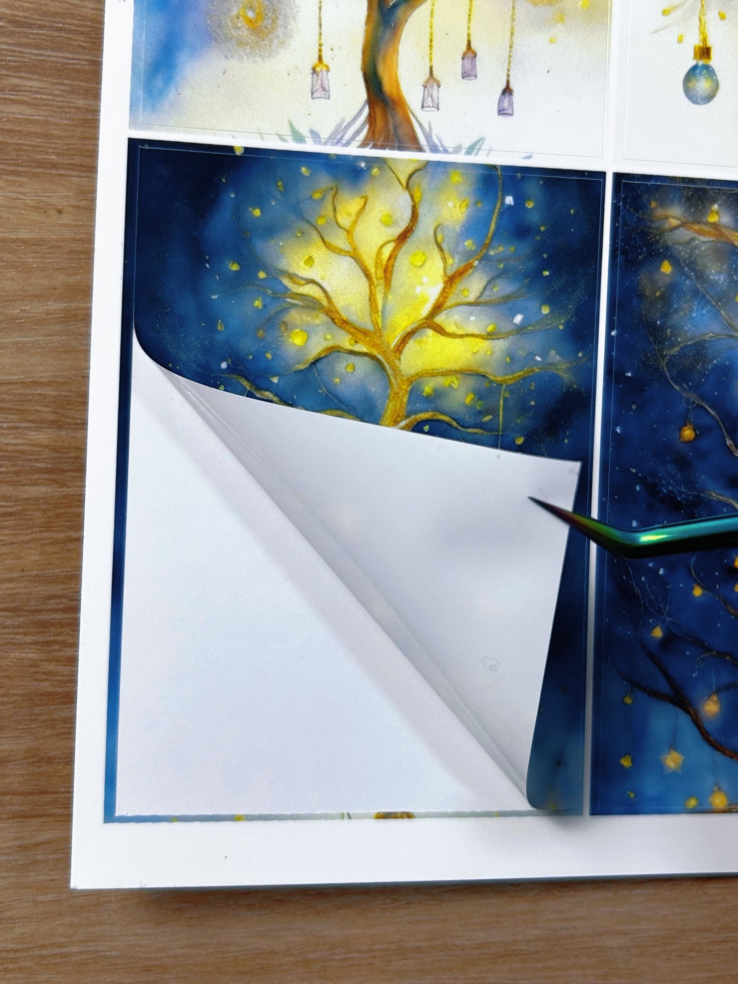 A-023  ATC background precut sticker  A4 size（1Pieces)