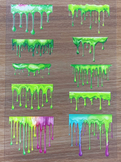 E-92 Sour Melt Goo 3D Embossed sticker 1 piece