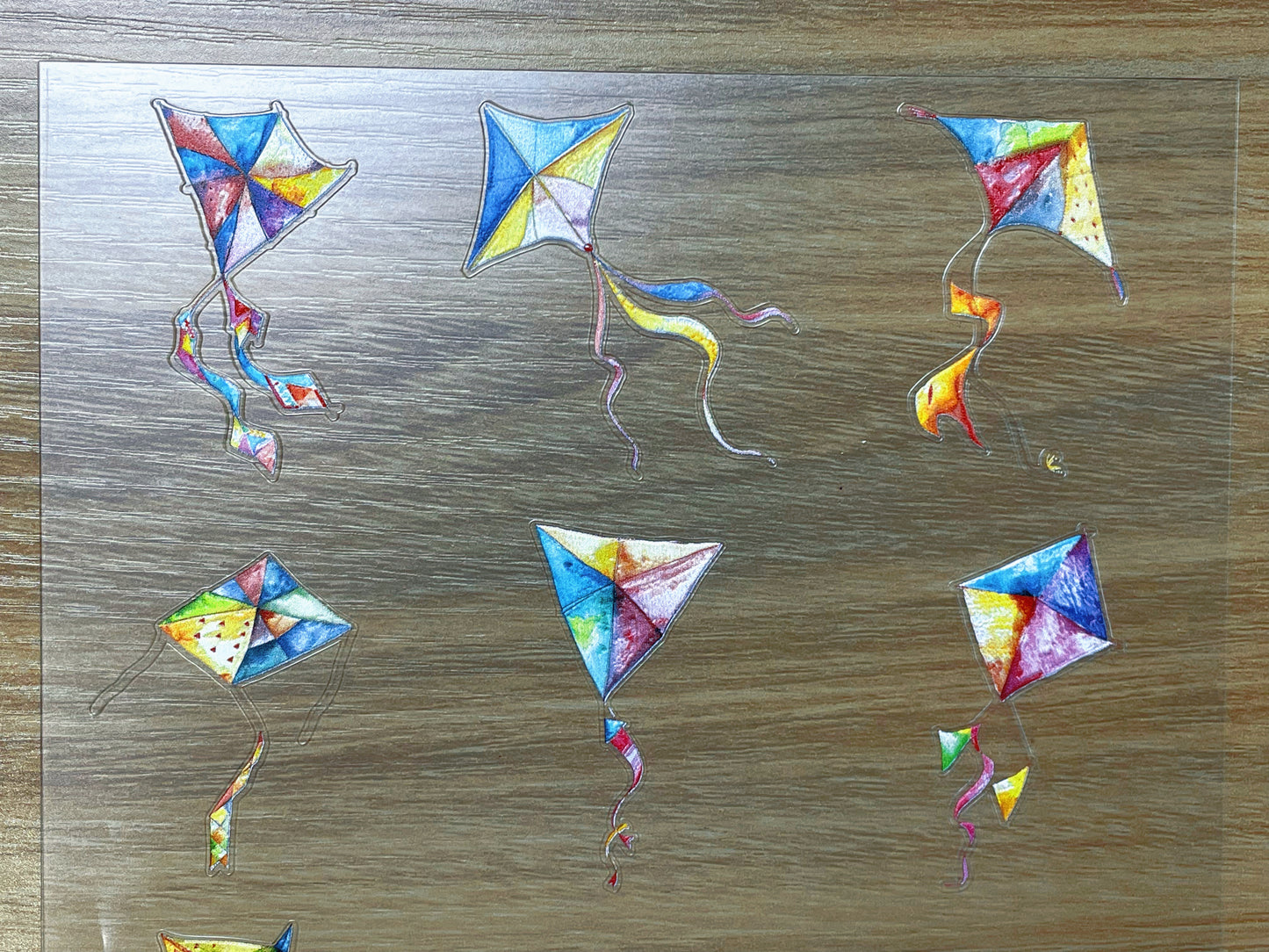 E-102 Fragment Kite 3D Embossed sticker 1 piece