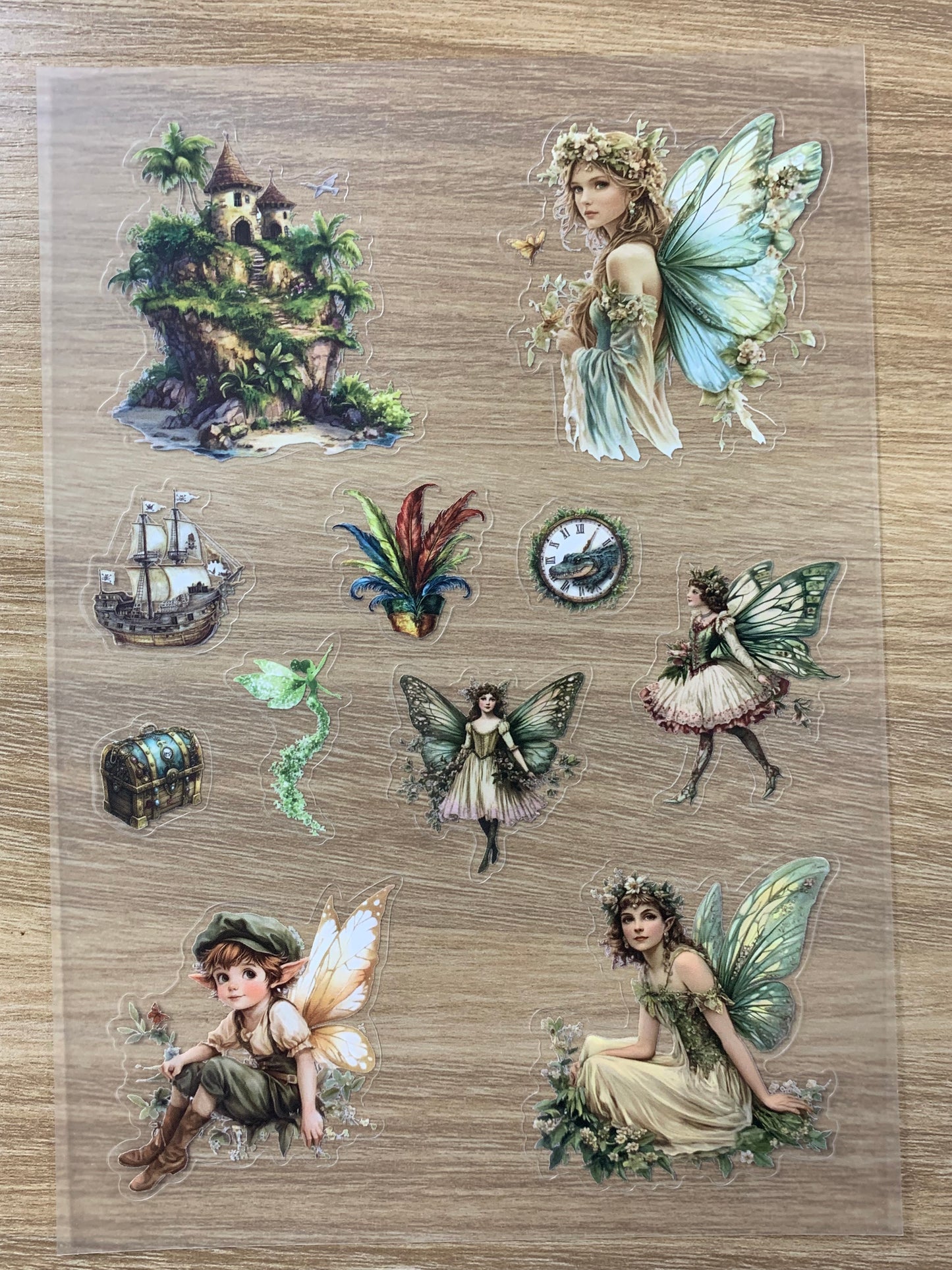 S17 Fairy Village & the Hidden Treasure pet precut A5 size 9 pieces