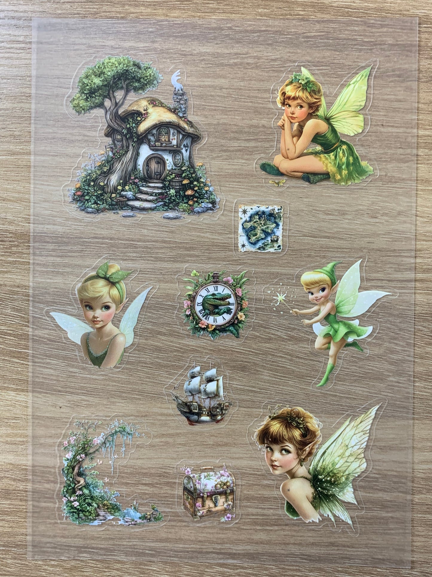 S17 Fairy Village & the Hidden Treasure pet precut A5 size 9 pieces
