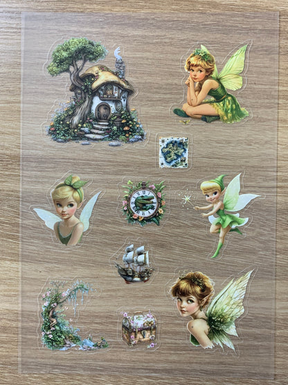 S17 Fairy Village & the Hidden Treasure pet precut A5 size 9 pieces