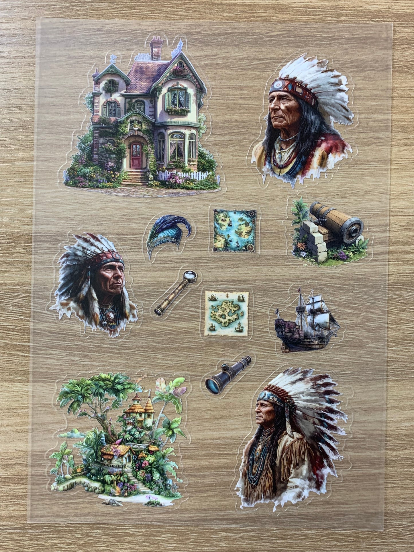 S17 Fairy Village & the Hidden Treasure pet precut A5 size 9 pieces