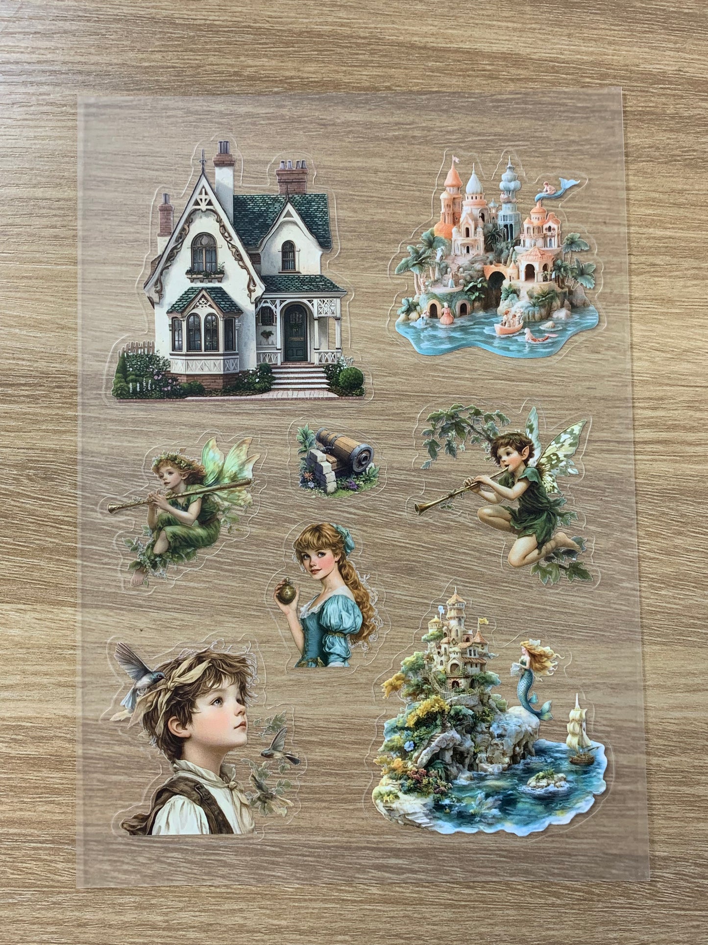 S17 Fairy Village & the Hidden Treasure pet precut A5 size 9 pieces