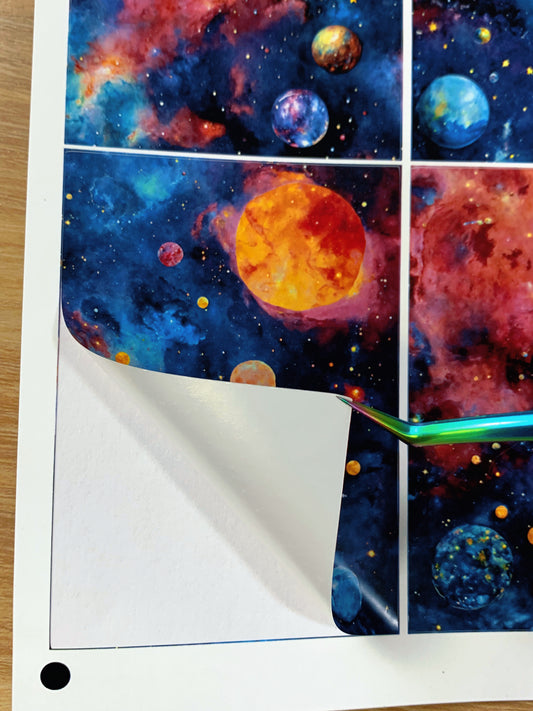 A-032  ATC background precut sticker  A4 size（1Pieces)