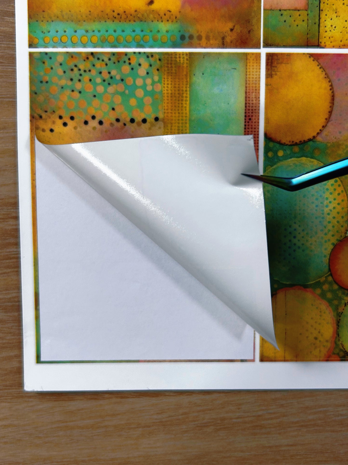 A-055  ATC background precut sticker  A4 size（1Pieces)