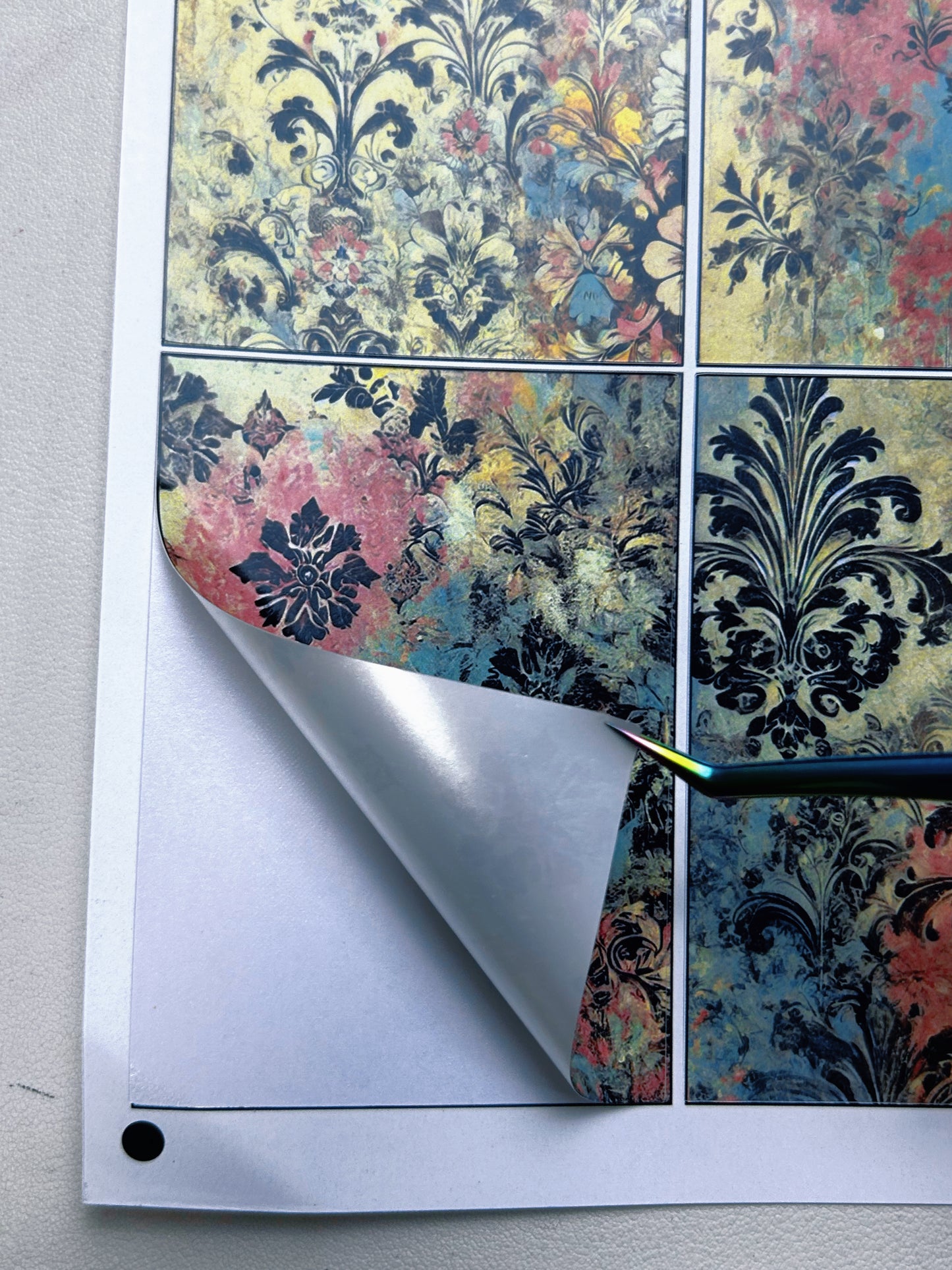 A-065  ATC background precut sticker  A4 size（1Pieces)