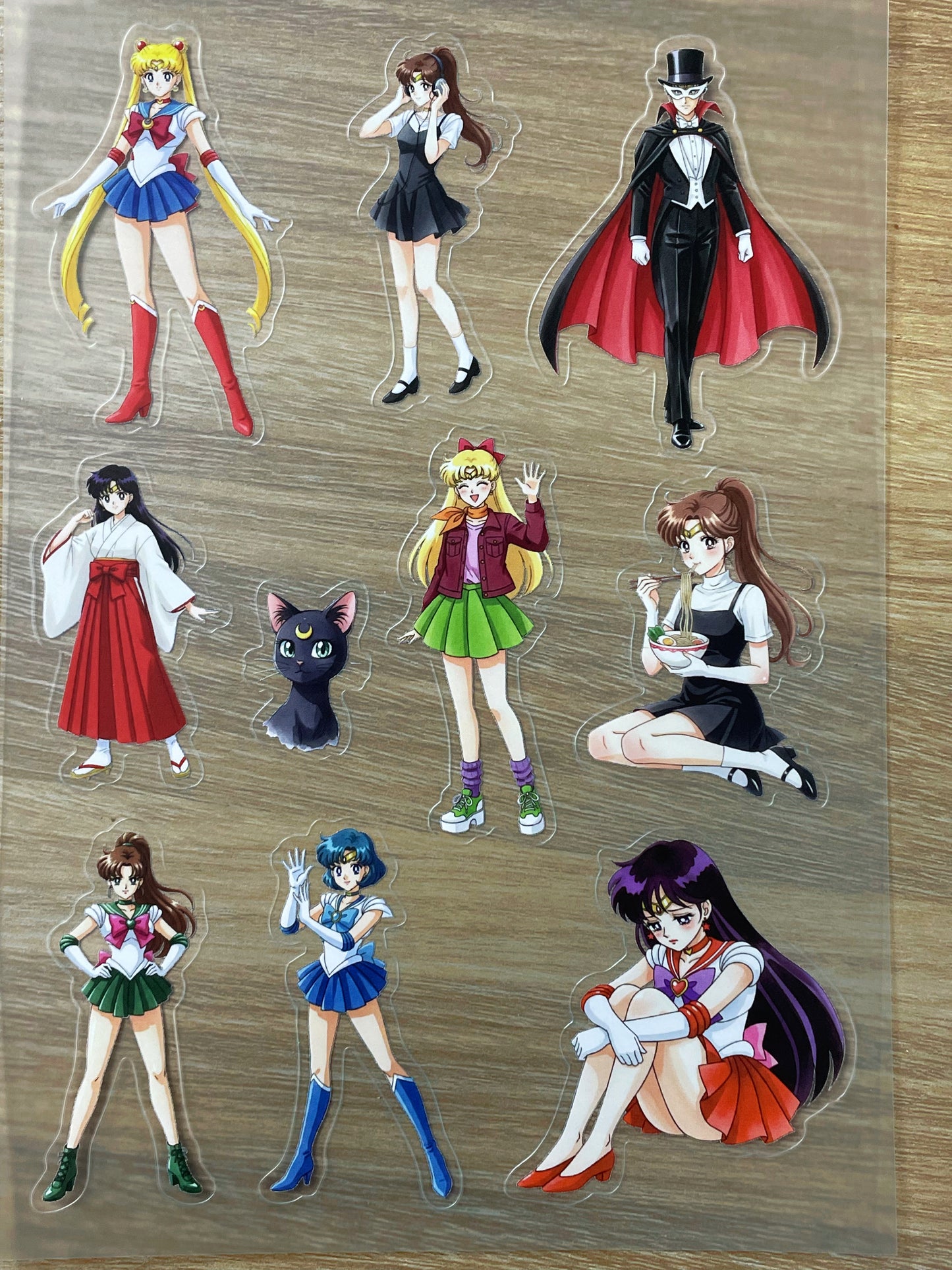 S34 Sailor Moon  sticker pet precut A5 size 6 pieces