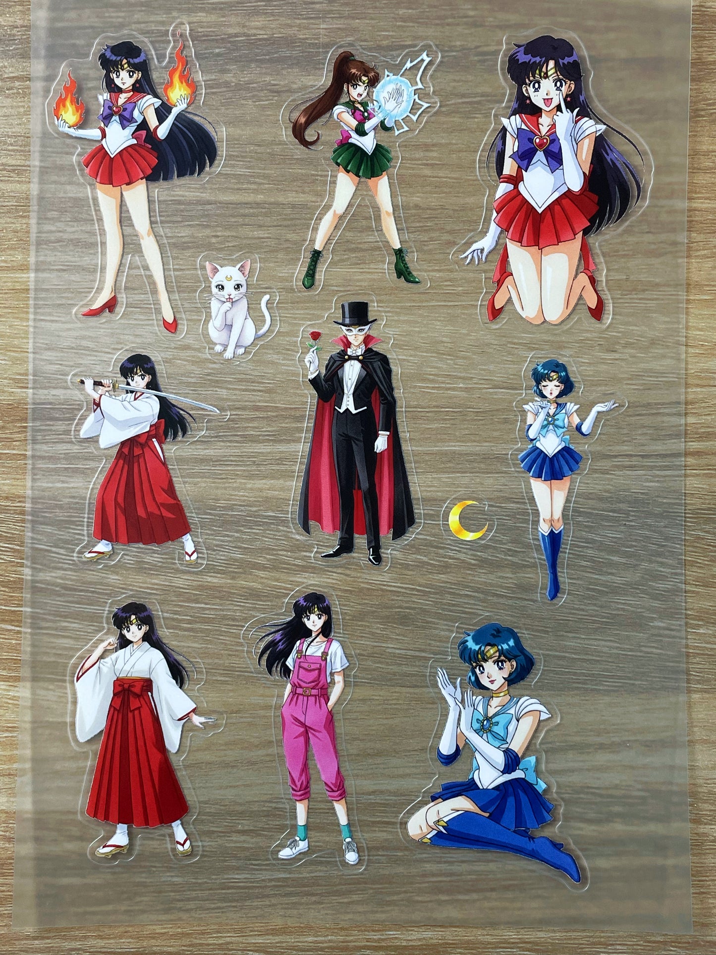 S34 Sailor Moon  sticker pet precut A5 size 6 pieces