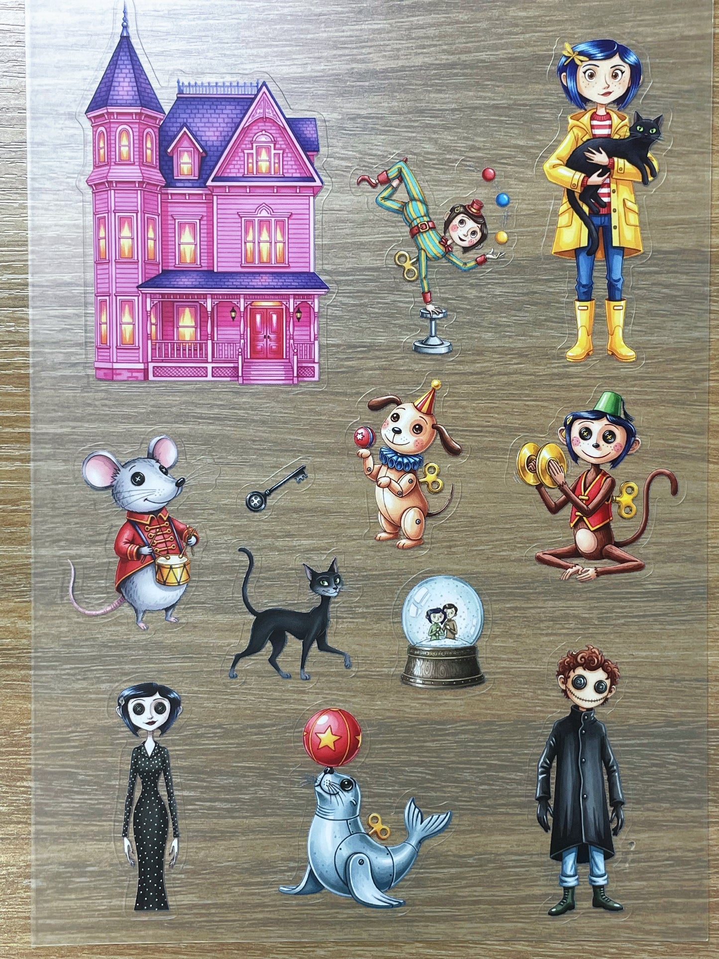 S78 Coraline  sticker pet precut A5 size 4 pieces