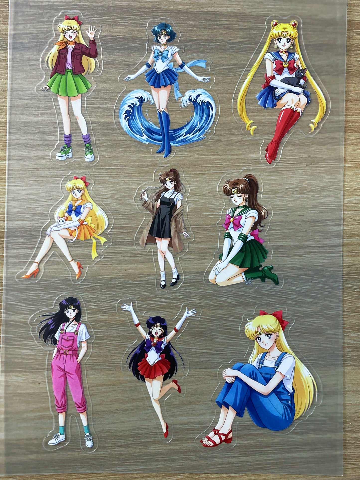 S34 Sailor Moon  sticker pet precut A5 size 6 pieces
