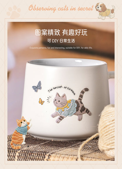 S-17 Velvet Embroidery  Keao Animal Sticker 6 Style