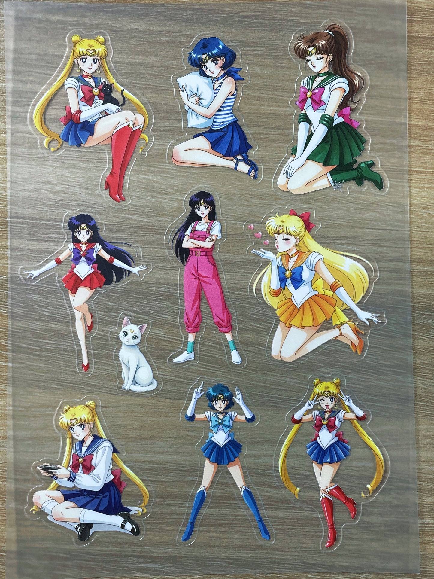 S34 Sailor Moon  sticker pet precut A5 size 6 pieces