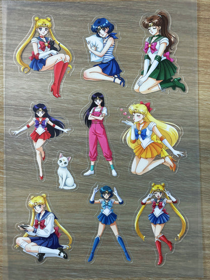 S34 Sailor Moon  sticker pet precut A5 size 6 pieces