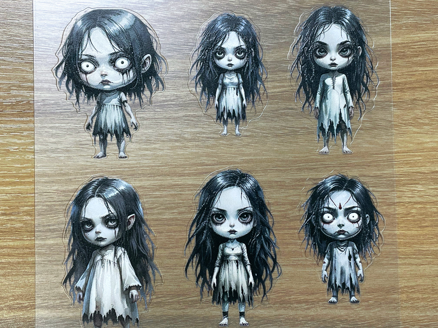 E-152 Ghost Dolls  3D Embossed sticker 1 piece
