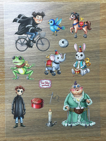 S78 Coraline  sticker pet precut A5 size 4 pieces