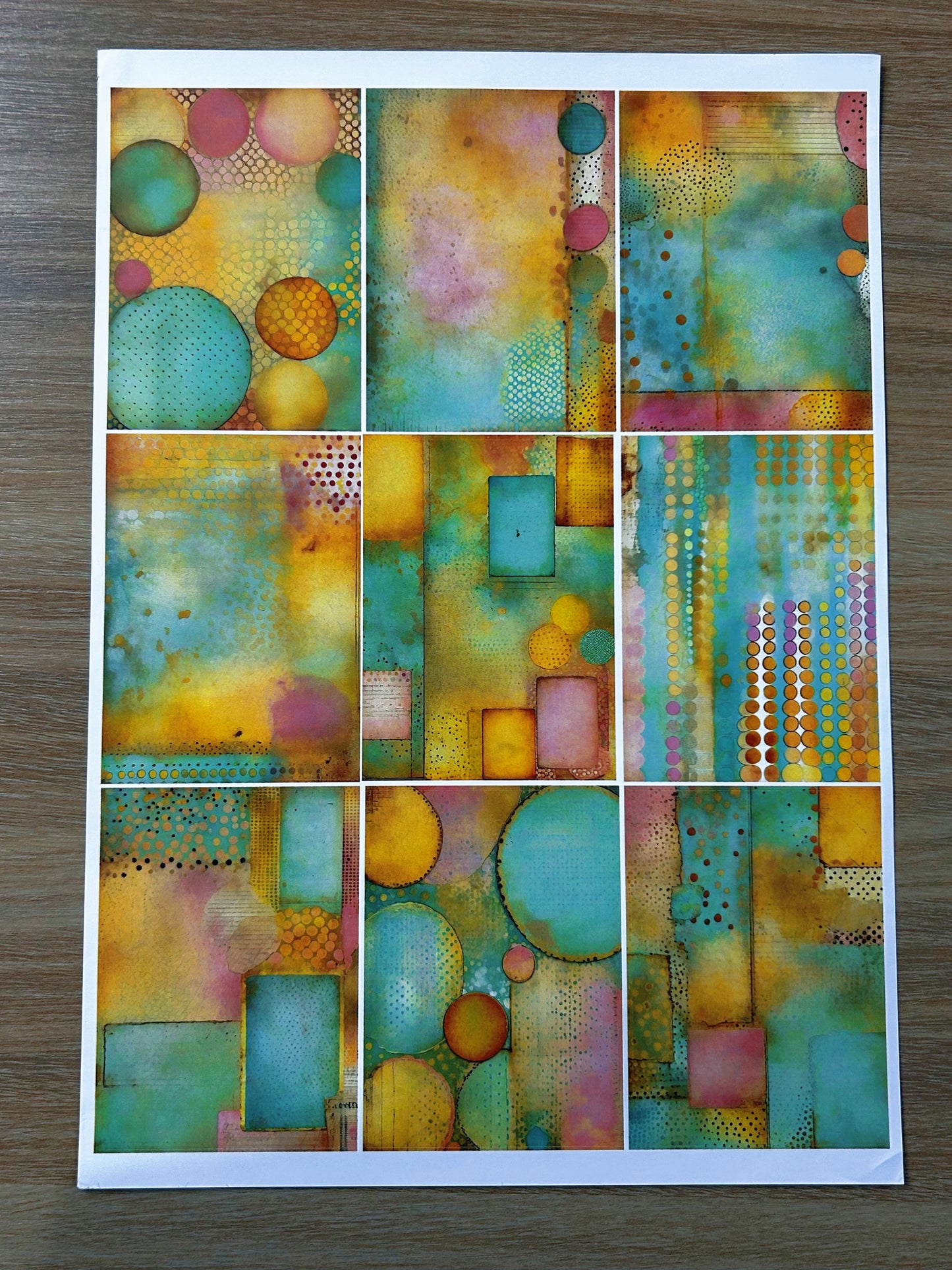 A-055  ATC background precut sticker  A4 size（1Pieces)