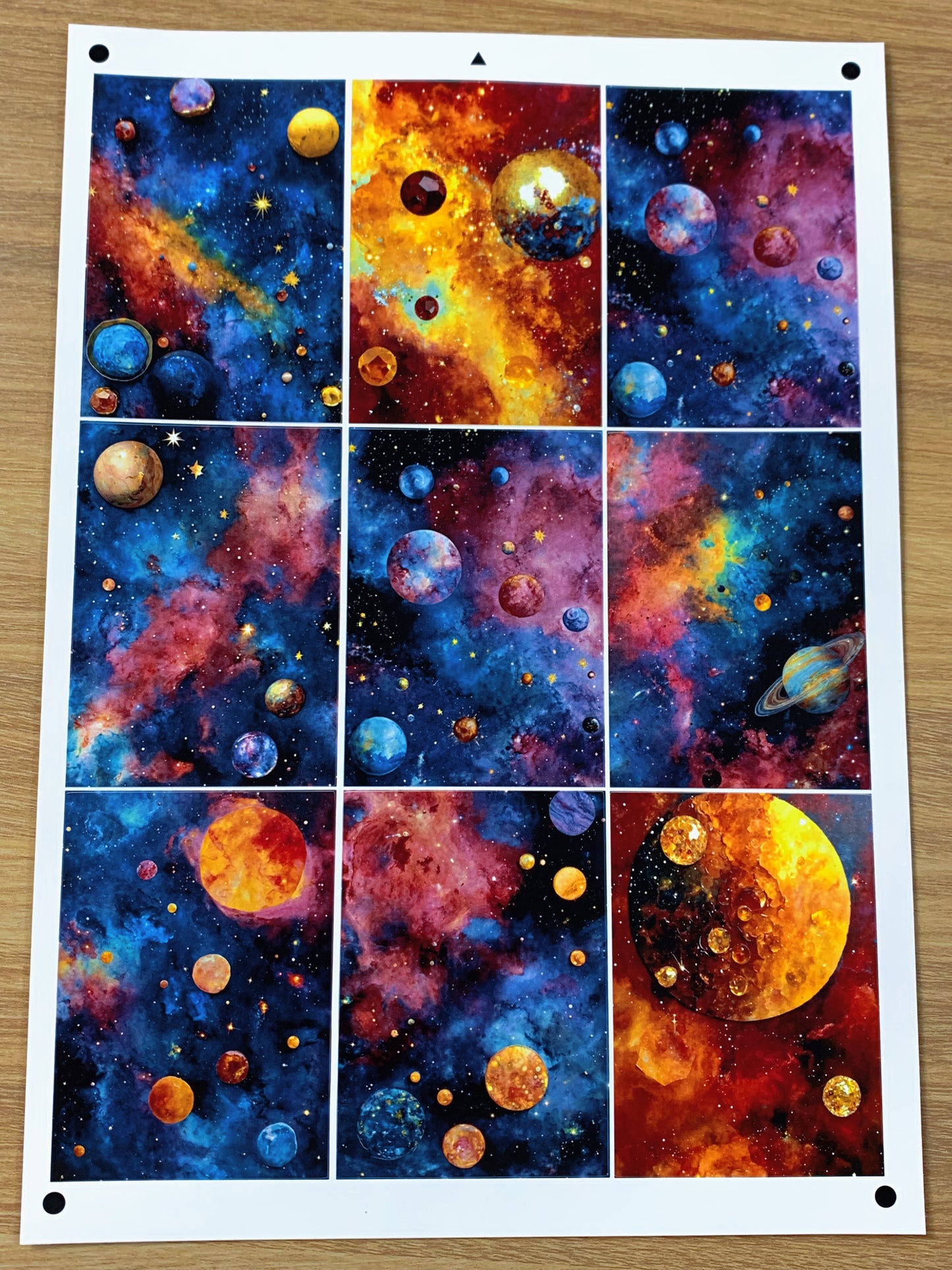 A-032  ATC background precut sticker  A4 size（1Pieces)