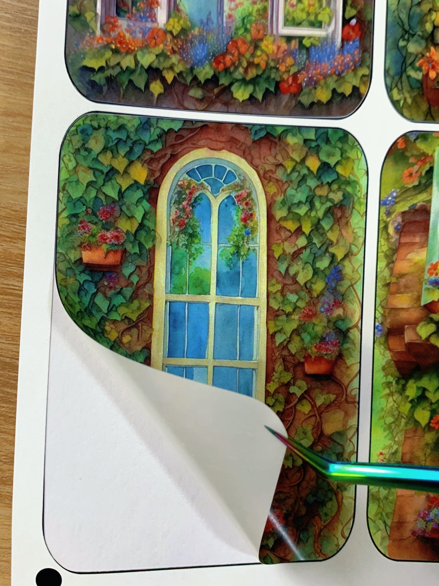 A-033  ATC background precut sticker  A4 size（1Pieces)