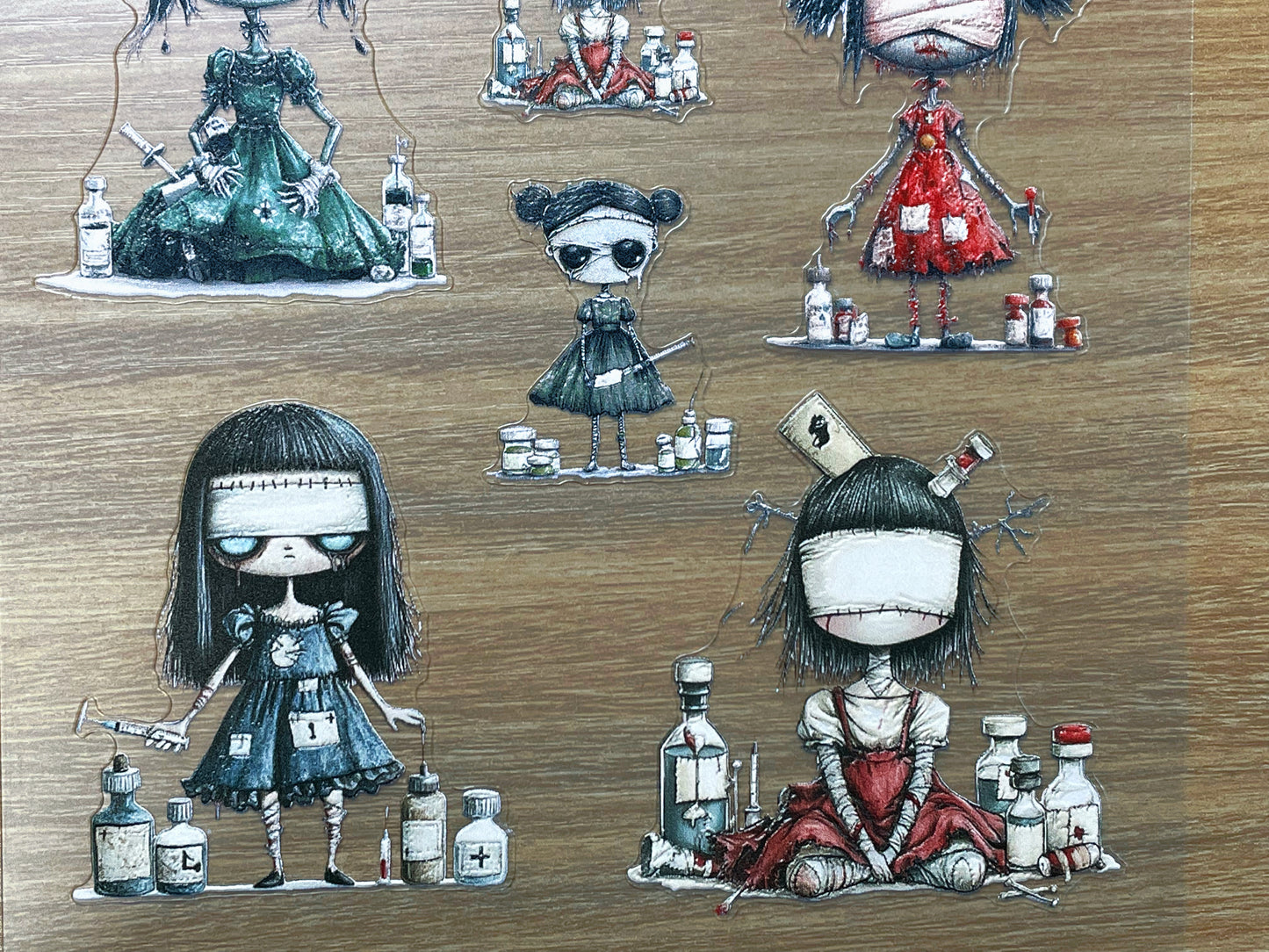 E-153 Bandage Girls3D Embossed sticker 1 piece