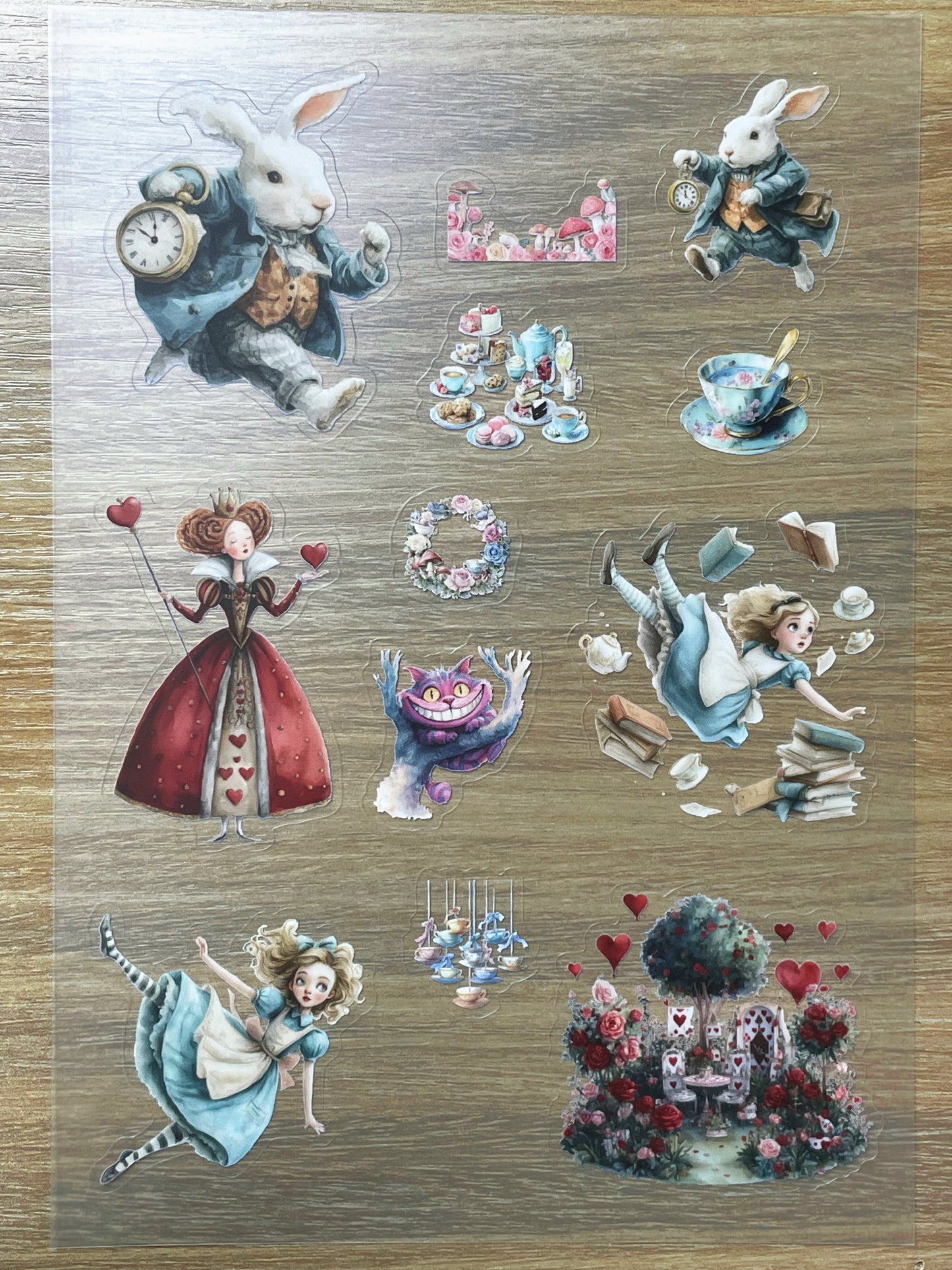 S79 Alice Tea Part  sticker pet precut A5 size 4 pieces