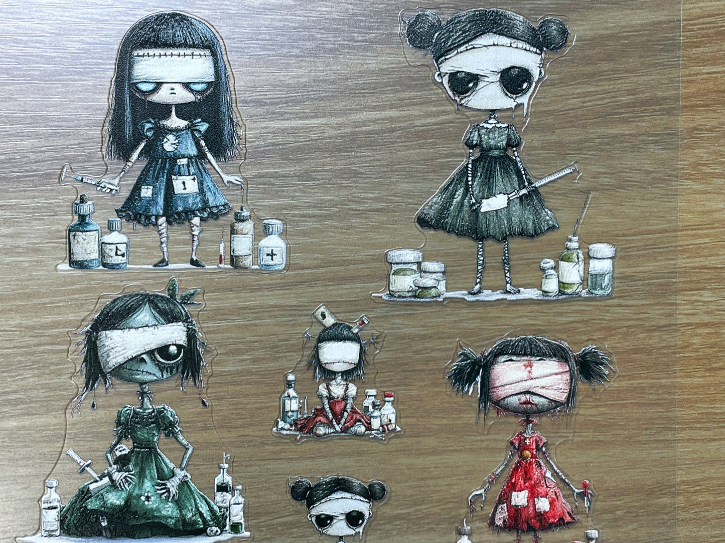 E-153 Bandage Girls3D Embossed sticker 1 piece