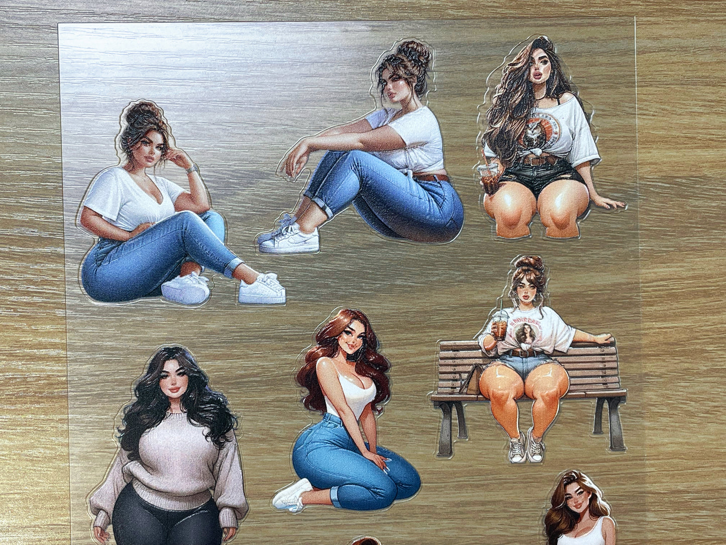 E-112 Unforced Denim 3D Embossed sticker 1 piece