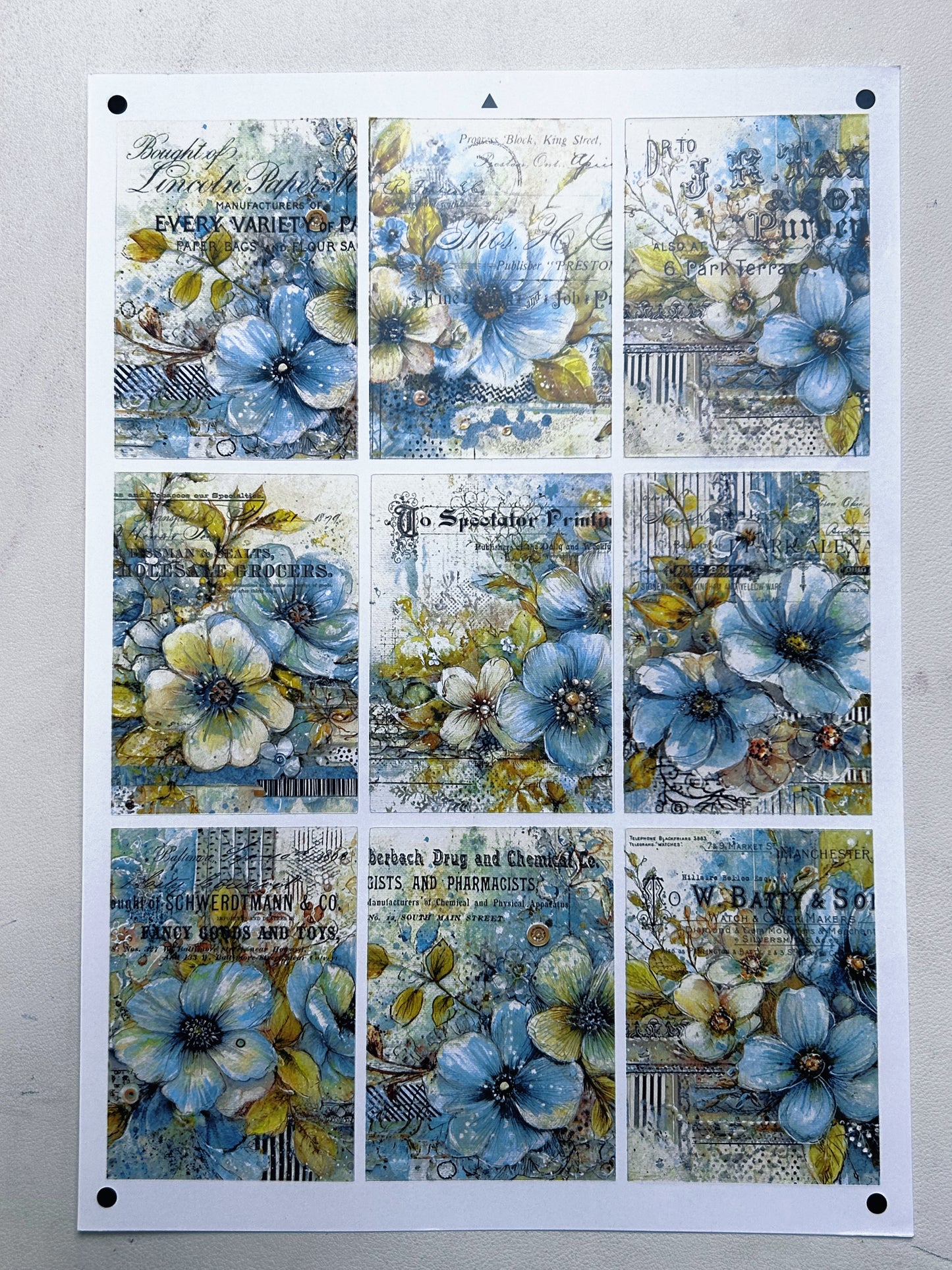 A-066  ATC background precut sticker  A4 size（1Pieces)