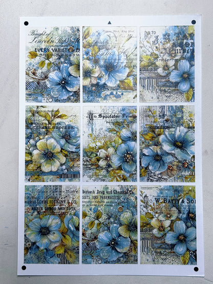 A-066  ATC background precut sticker  A4 size（1Pieces)