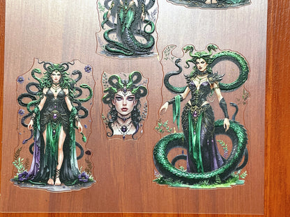 E-138 Medusa 3D Embossed sticker 1 piece