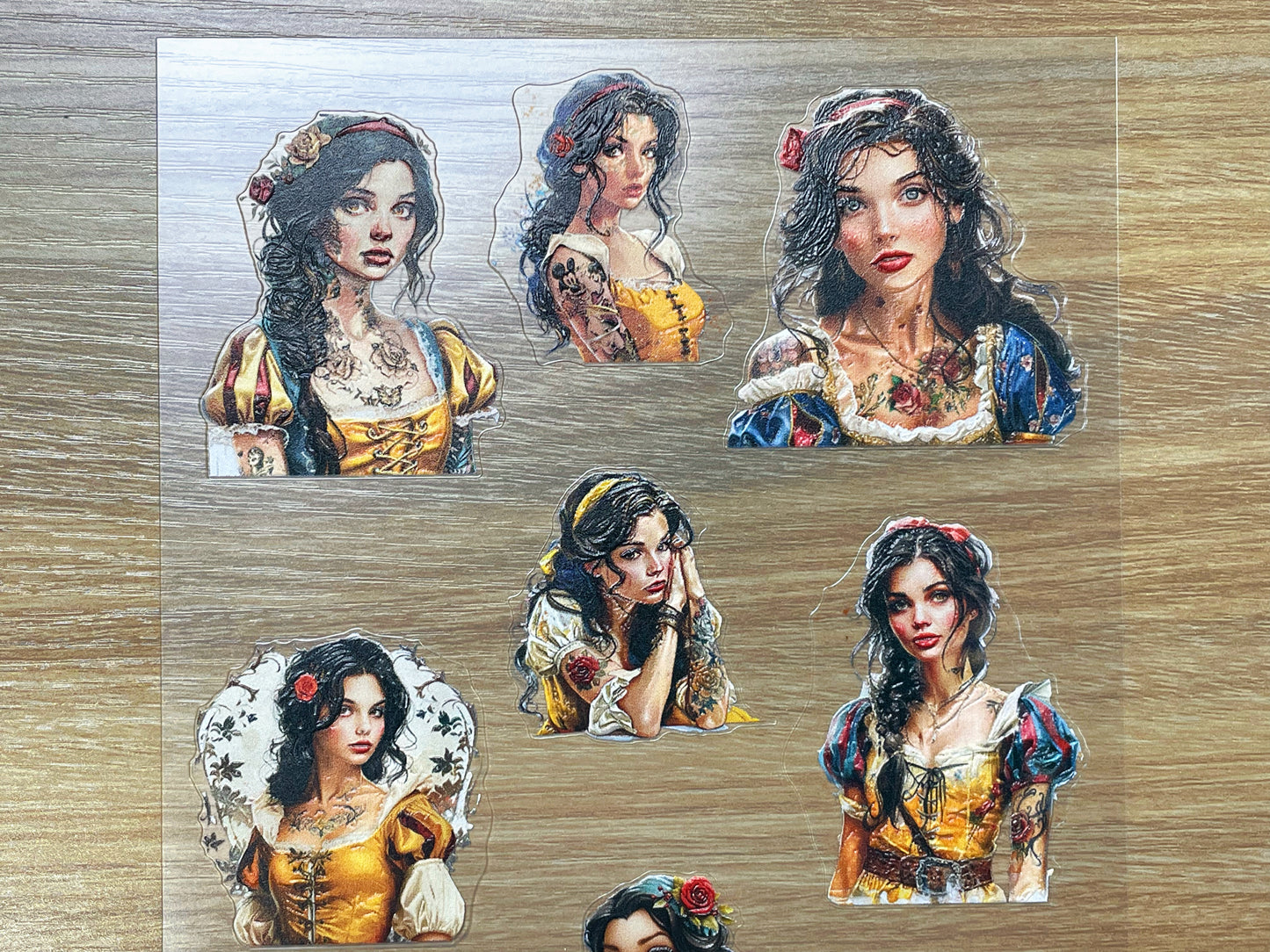 E-113 Thorn Snow Maiden 3D Embossed sticker 1 piece