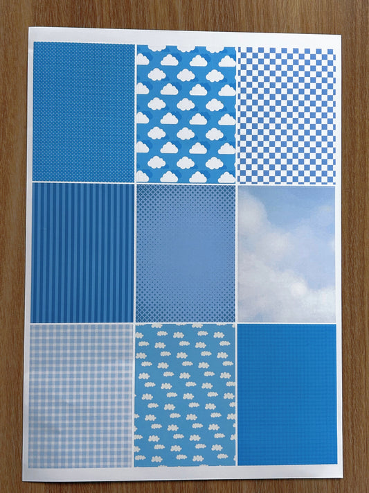 A-22  ATC background precut sticker  A4 size（1Pieces)