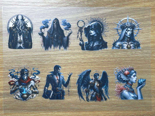 S111 Abyssal Dark God sticker pet precut A5 size 3 pieces