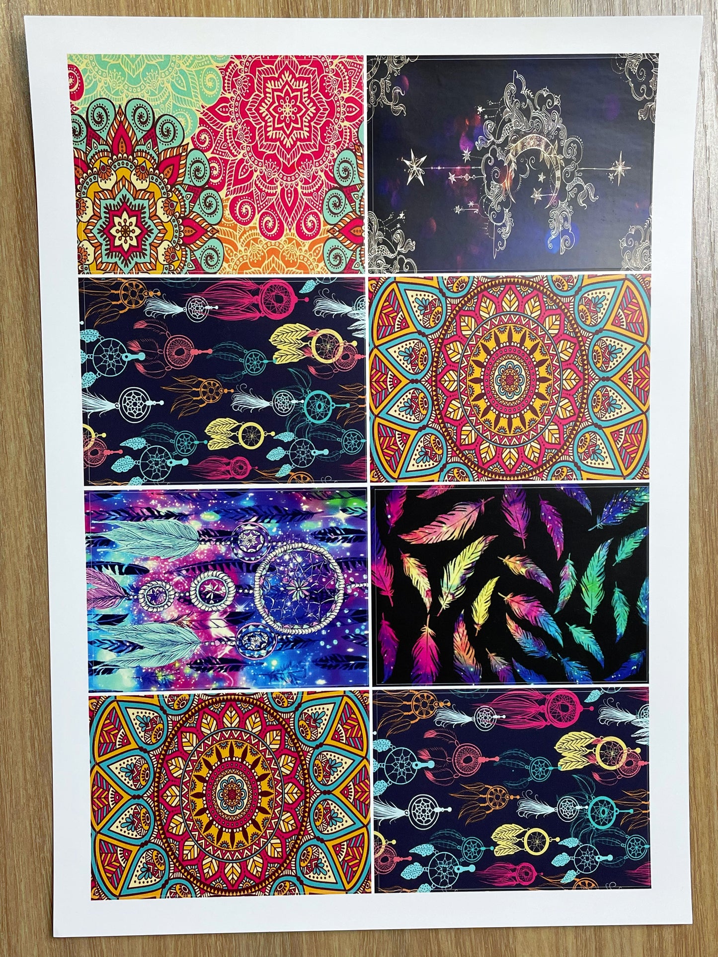 A-112  ATC background precut sticker  A4 size（1Piece)