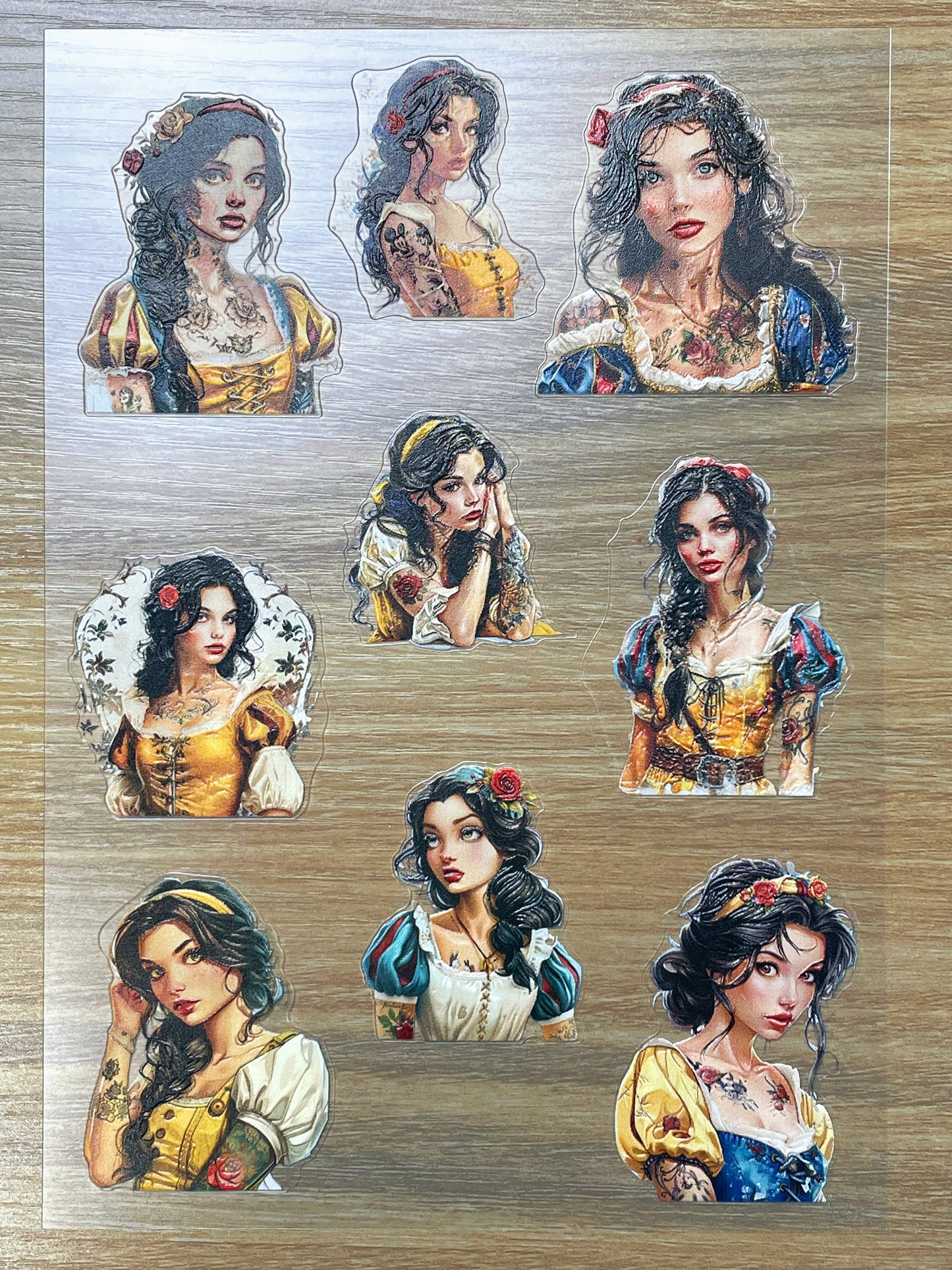 E-113 Thorn Snow Maiden 3D Embossed sticker 1 piece