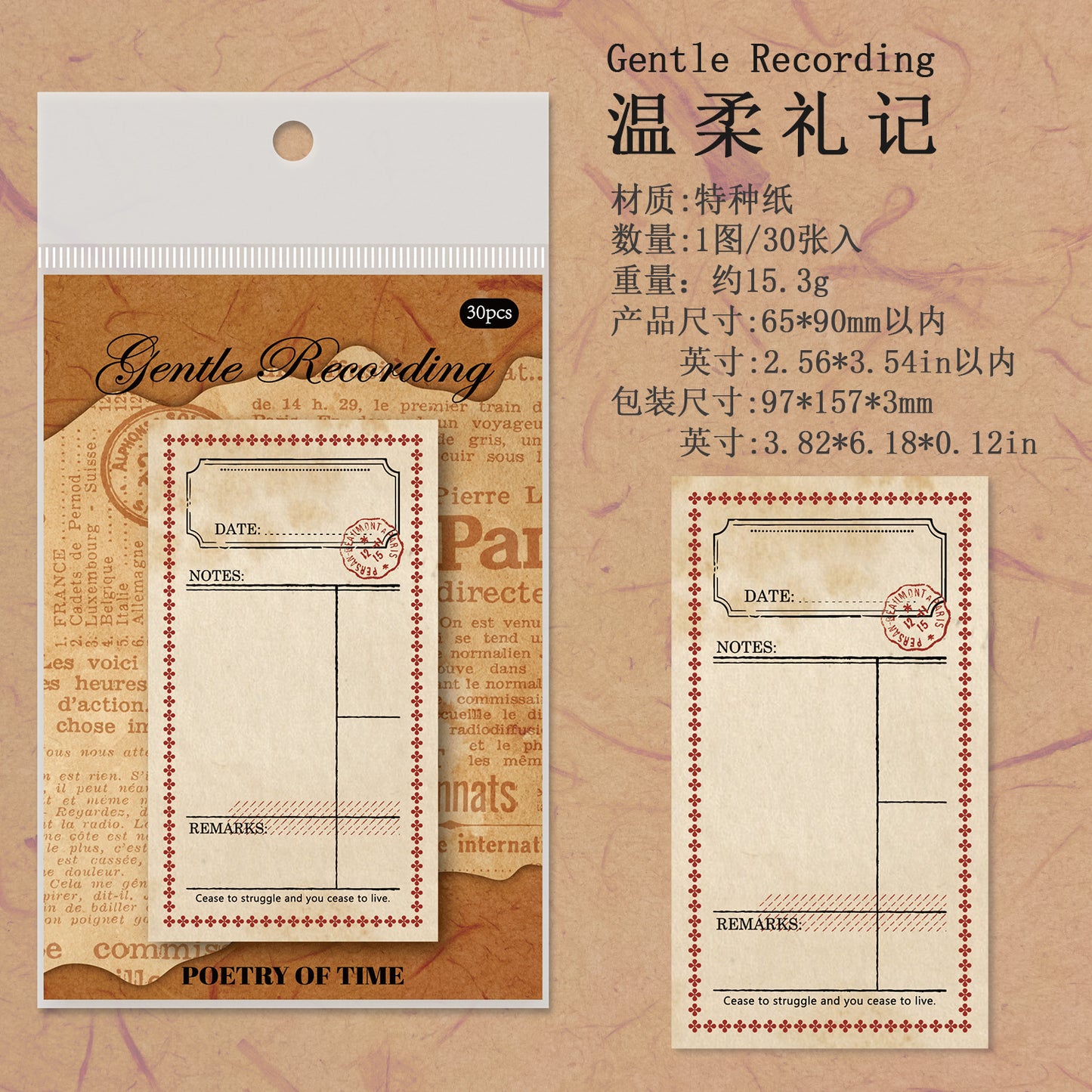 P-11 Ancient Forest Sticky Notes Poetic Series of Time Material Retro Chronicle 4Style