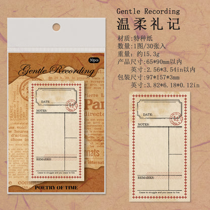 P-11 Ancient Forest Sticky Notes Poetic Series of Time Material Retro Chronicle 4Style