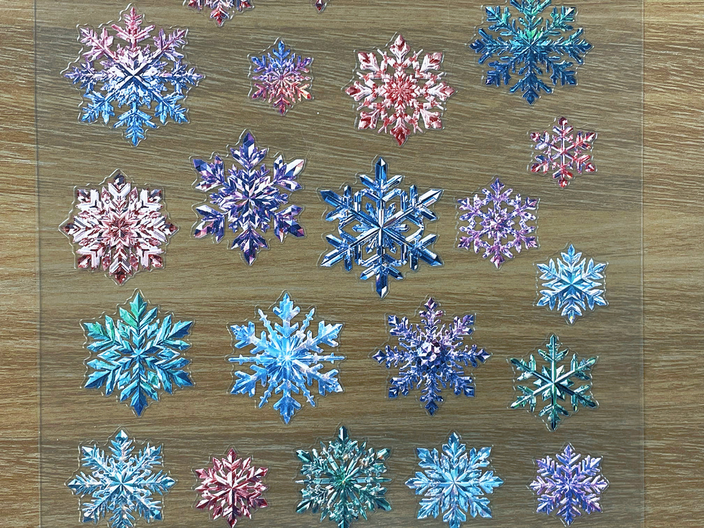 E-87 Neon Ice Crystals 3D Embossed sticker 1 piece
