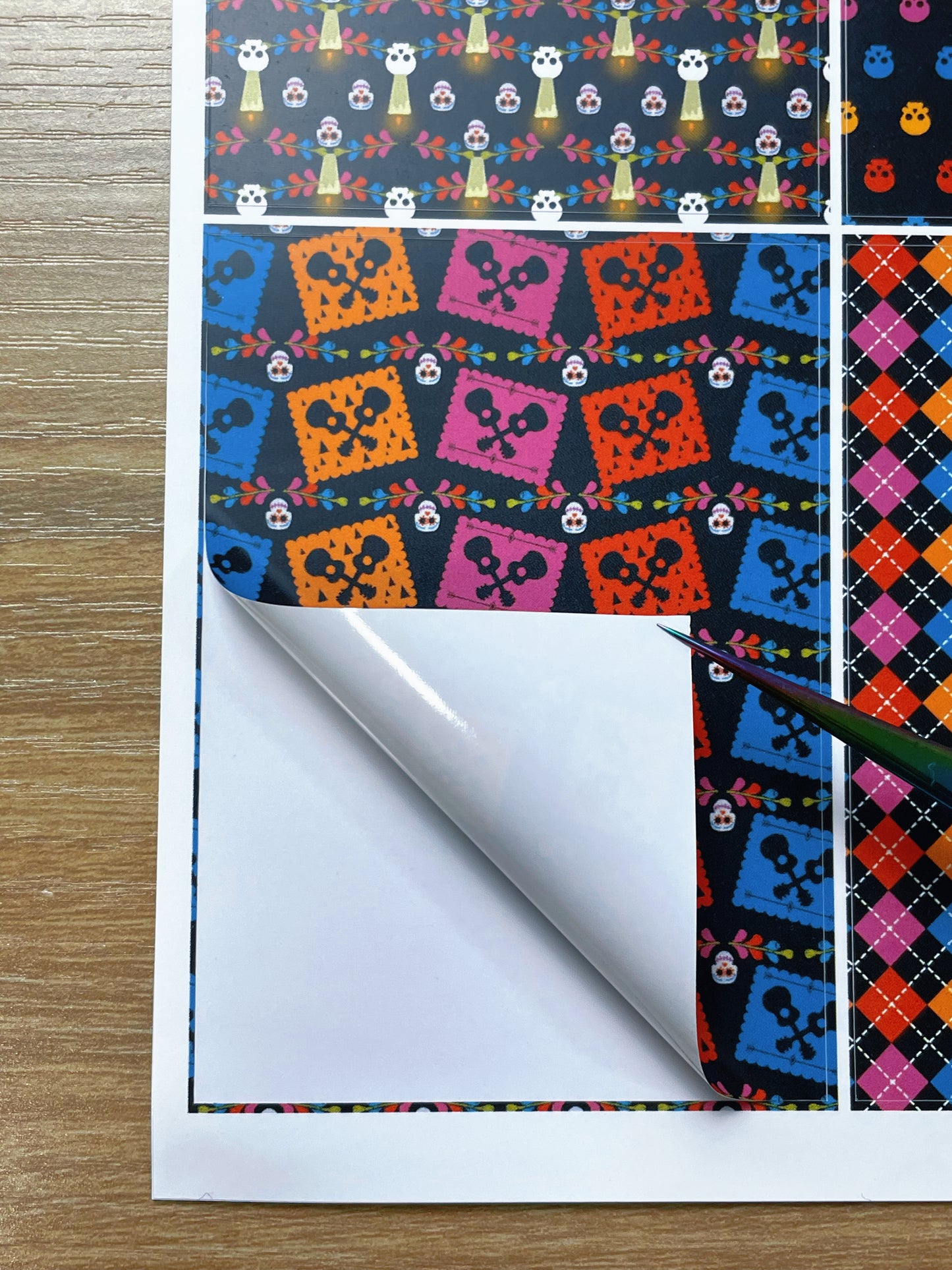 A-133  ATC background precut sticker  A4 size（1Piece)