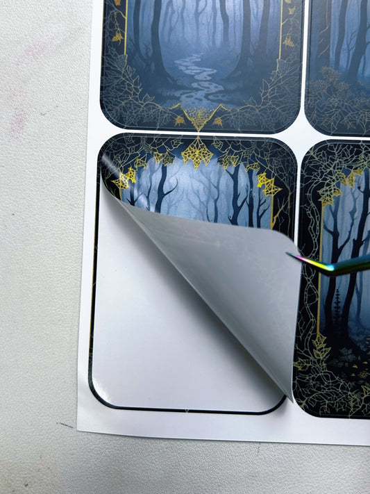 A-069  ATC background precut sticker  A4 size（1Pieces)