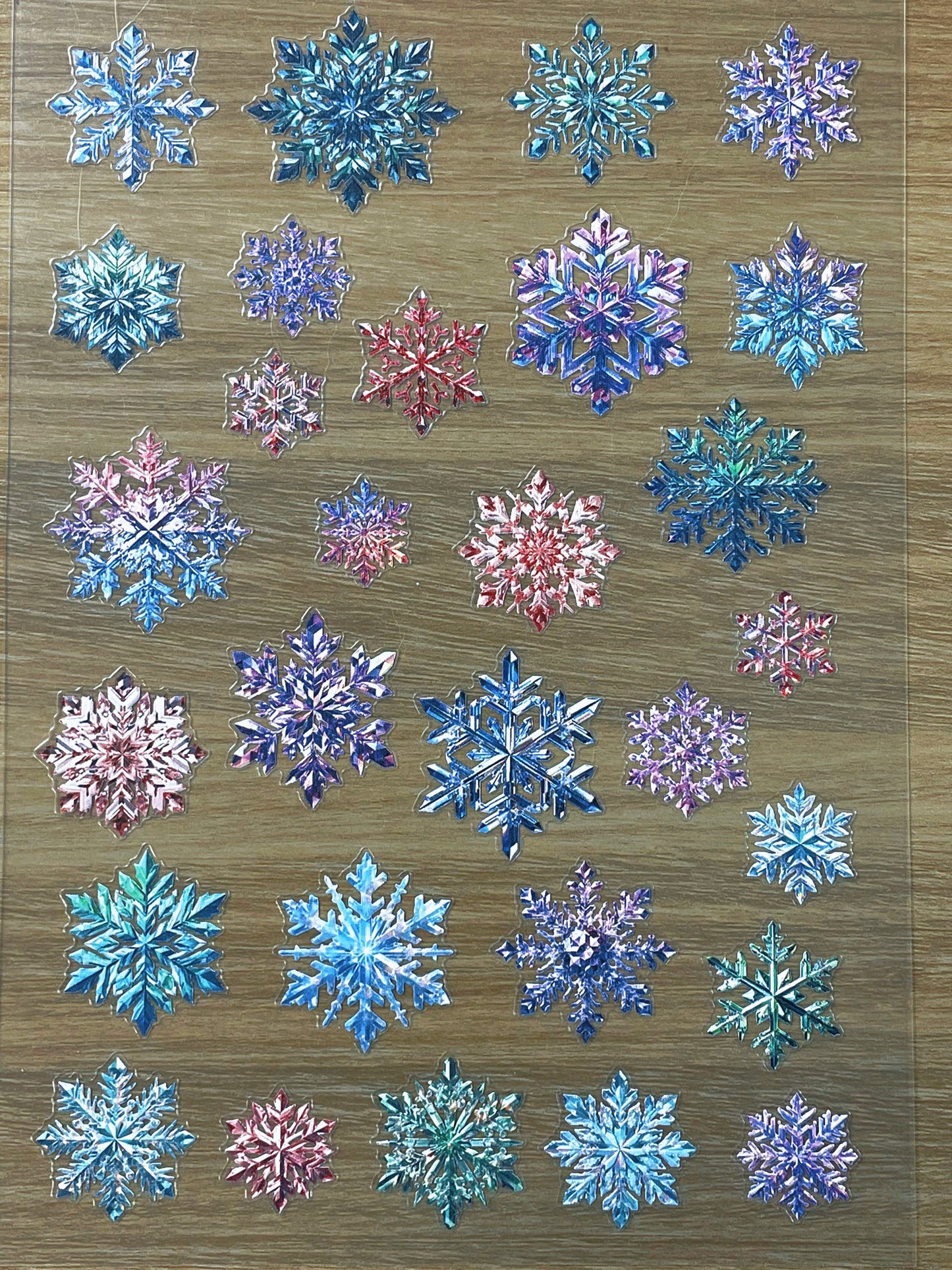 E-87 Neon Ice Crystals 3D Embossed sticker 1 piece
