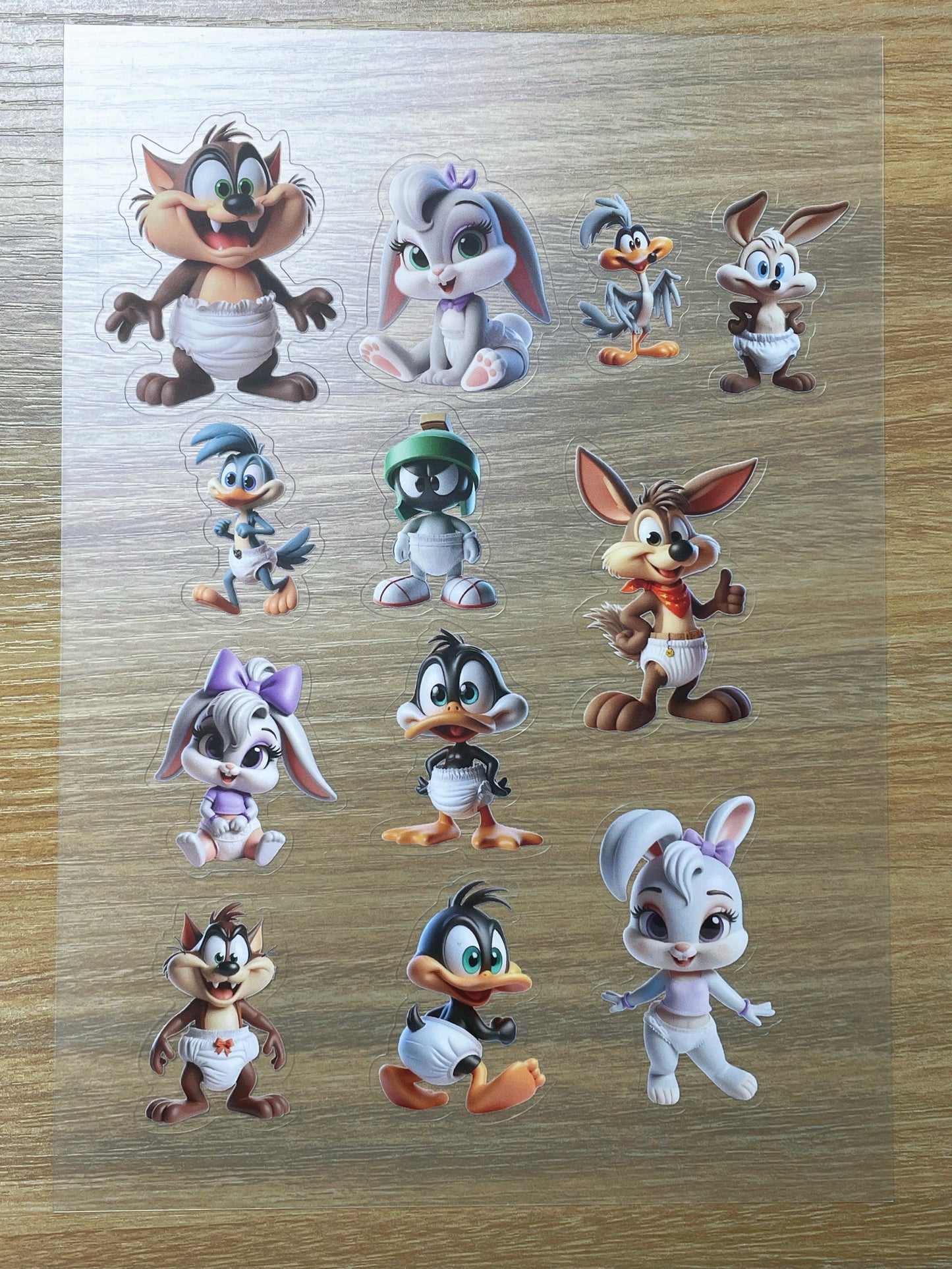 S66 Looney Tunes  sticker pet precut A5 size 5 pieces